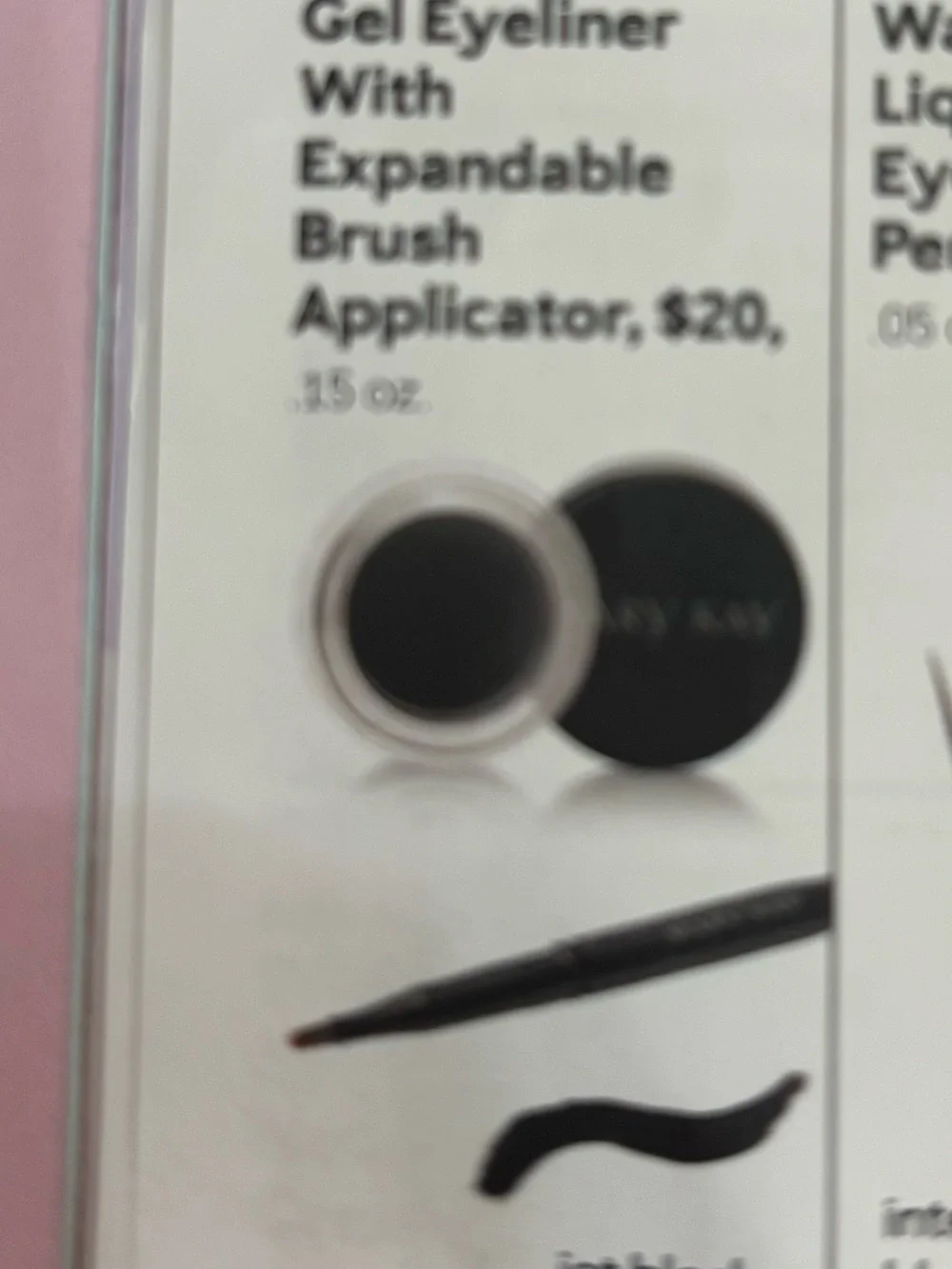 Mary Kay Gel Eyeliner Black - with expandable brush applicator-new